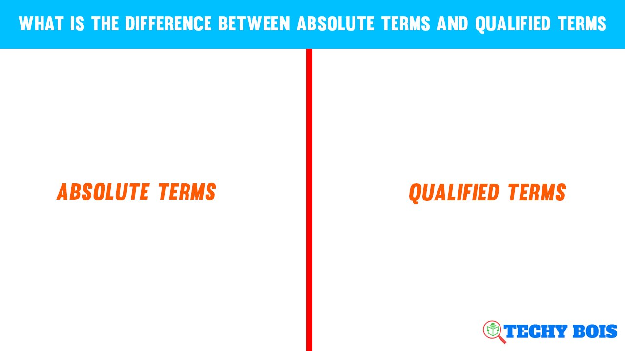 What is The Difference Between Absolute Terms and Qualified Terms