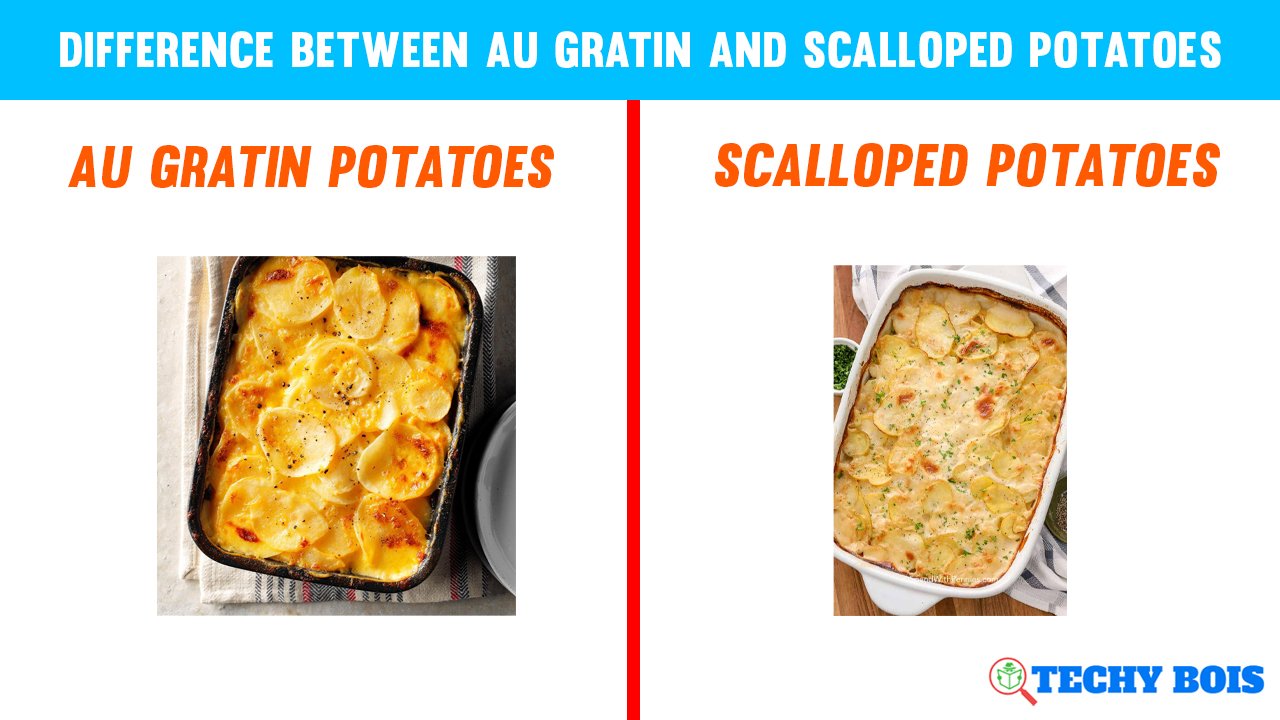 difference between au gratin and scalloped potatoes