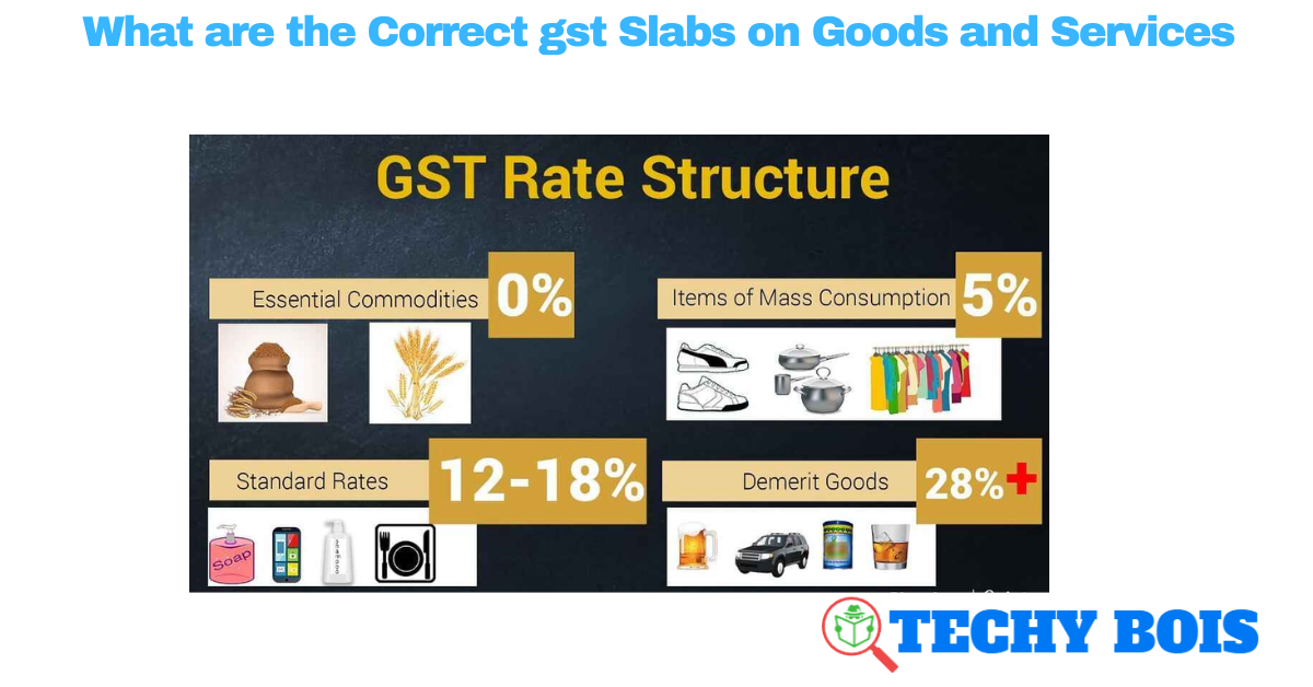What are the Correct gst Slabs on Goods and Services