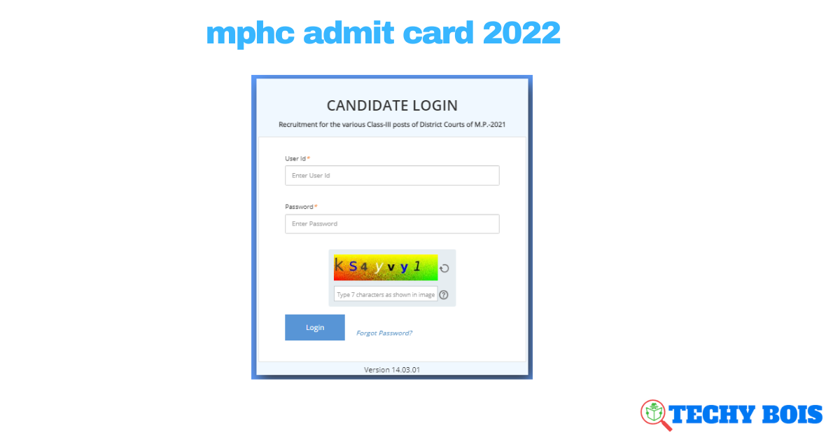 mphc admit card 2022