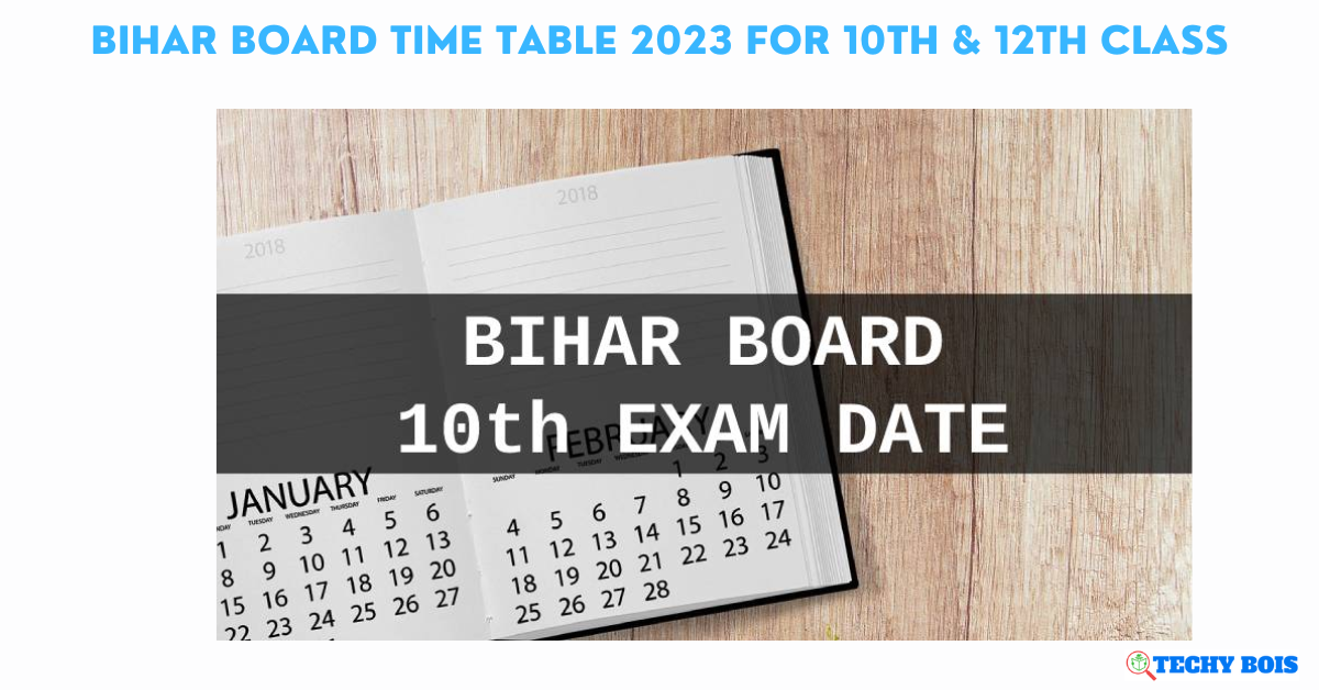 Bihar Board Time Table 2023 for 10th & 12th Class