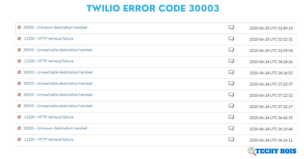 twilio error code 30003