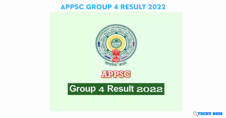 APPSC Group 4 Result 2022