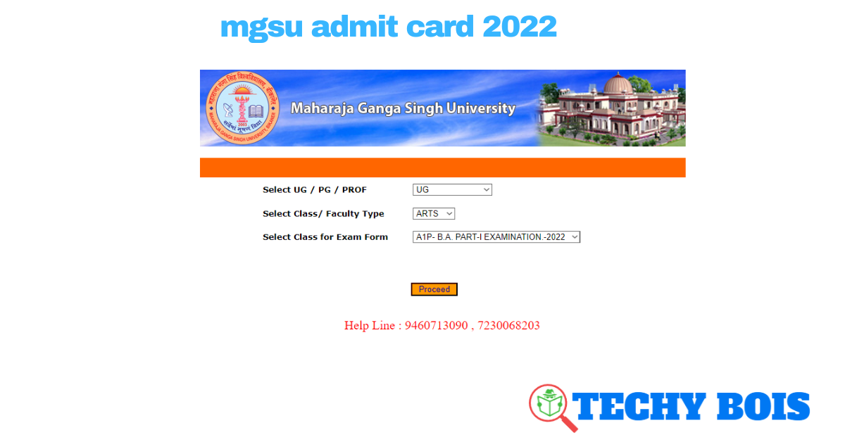 mgsu admit card 2022
