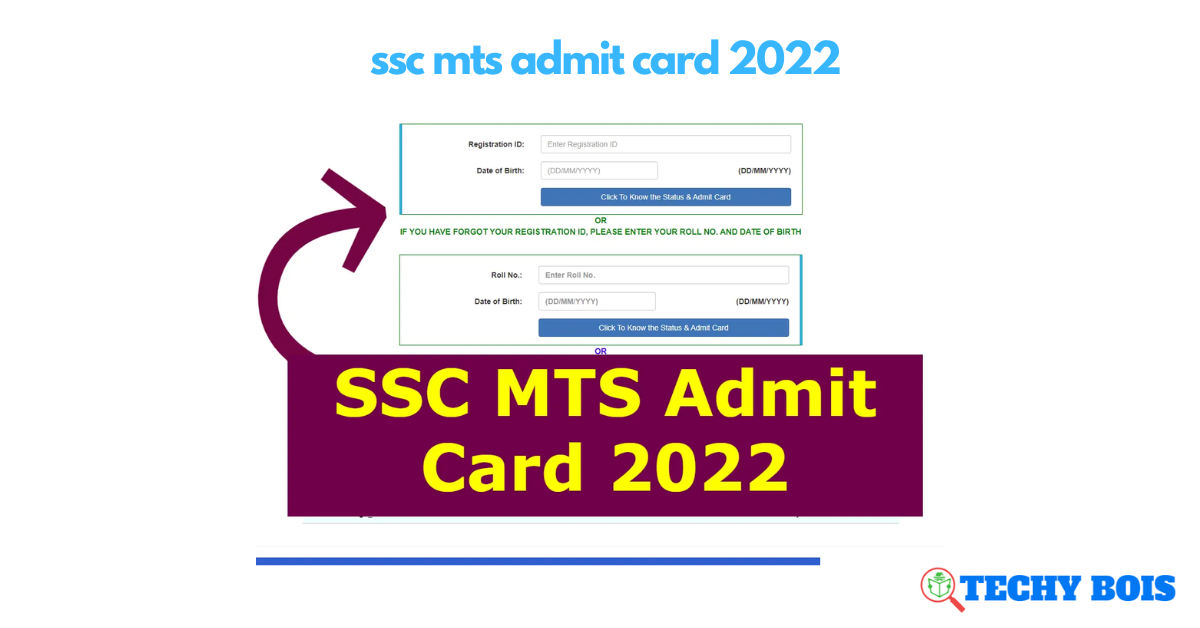 ssc mts admit card 2022