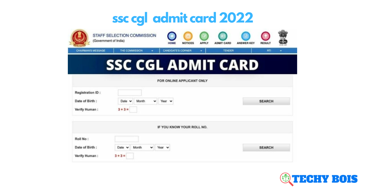 ssc cgl admit card 2022