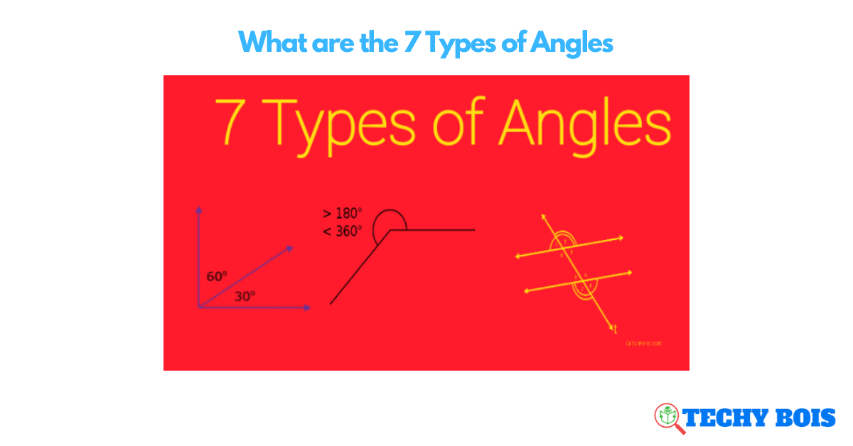 What are the 7 Types of Angles