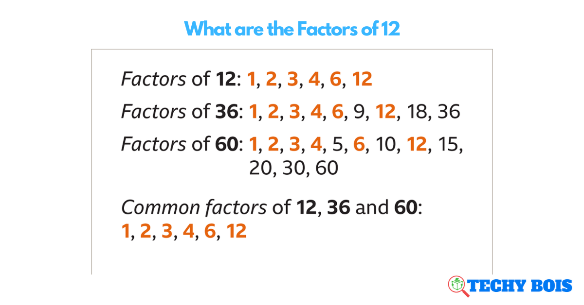 What are the Factors of 12
