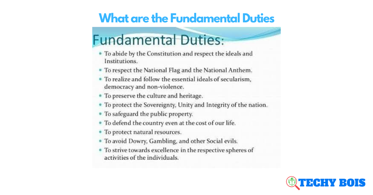 What are the Fundamental Duties