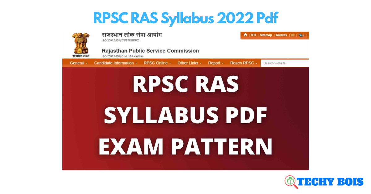 RPSC RAS Syllabus 2022 Pdf