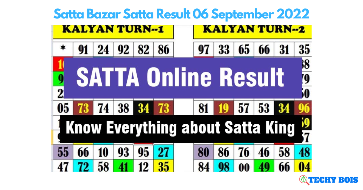 Satta Bazar Satta Result 06 September 2022