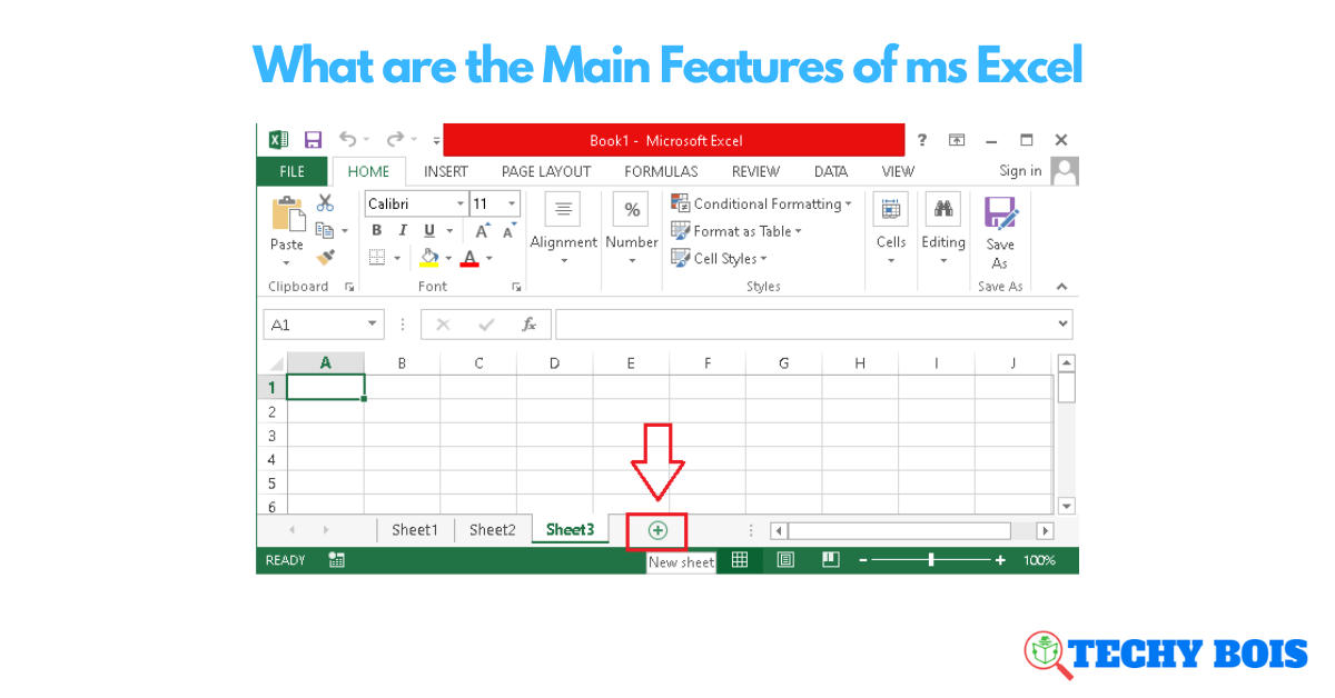 What are the Main Features of ms Excel