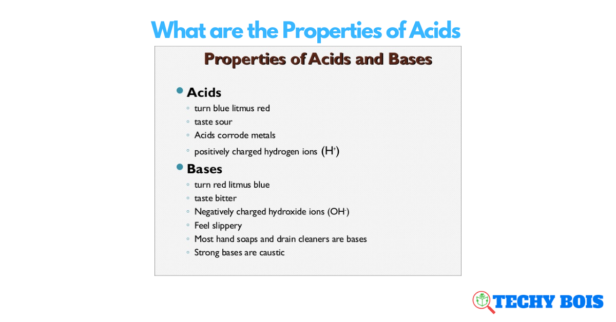 What are the Properties of Acids